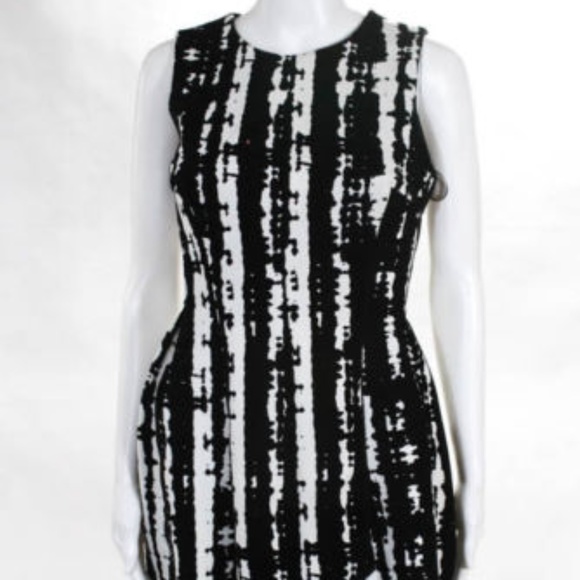 CK Abstract Print Velvet Sleeveless Shift dress 4 - Picture 4 of 6